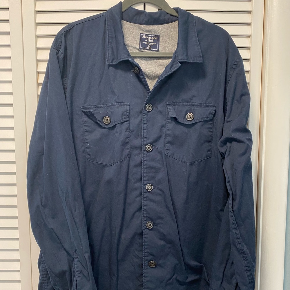 Fleece-lined Abercrombie and Fitch button down shirt